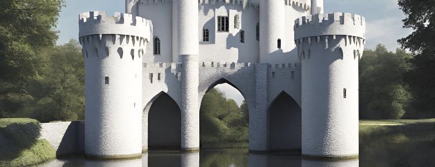 A moat around a castle